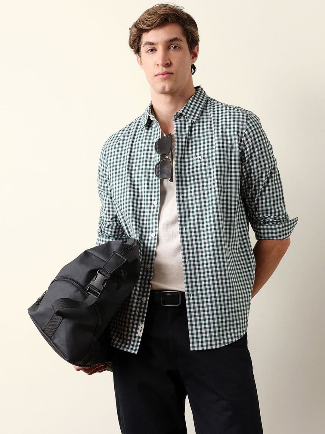 THE BEAR HOUSE Men Slim Fit Micro Checks Casual Shirt - view 1