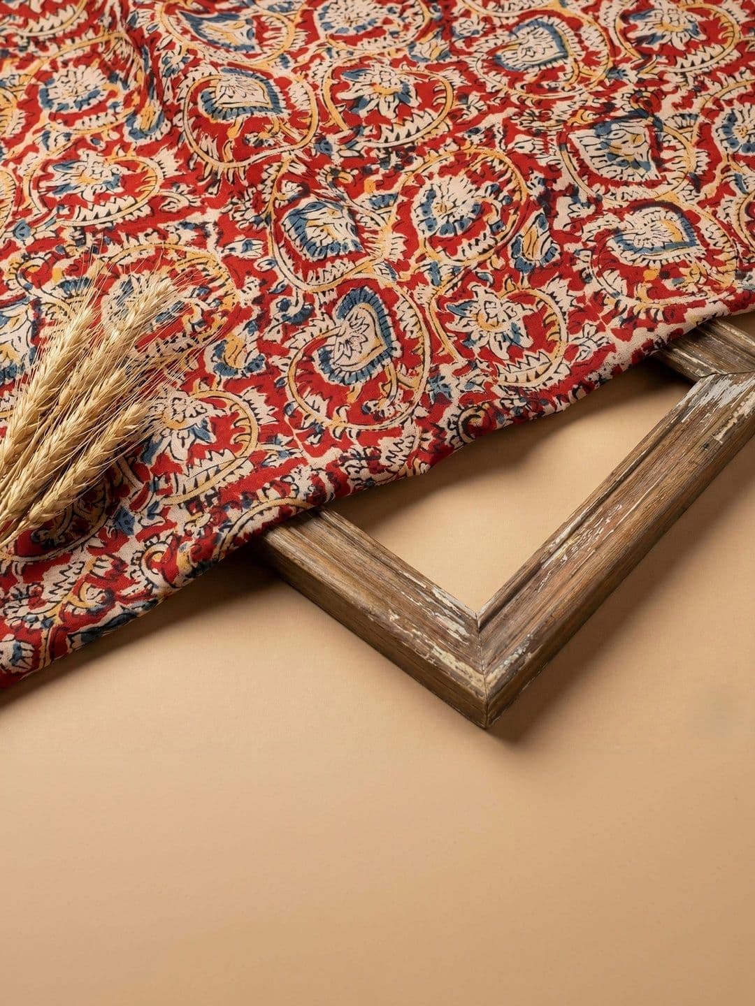 The Weaave Traveller Kalamkari Printed Pure Cotton Unstitched Kurta Fabric - view 1