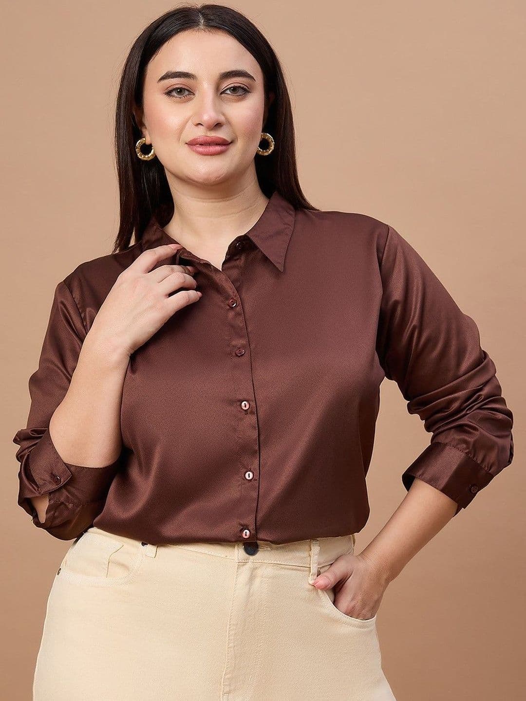 Style Quotient Plus Size Women Long Sleeve Formal Shirt - view 1