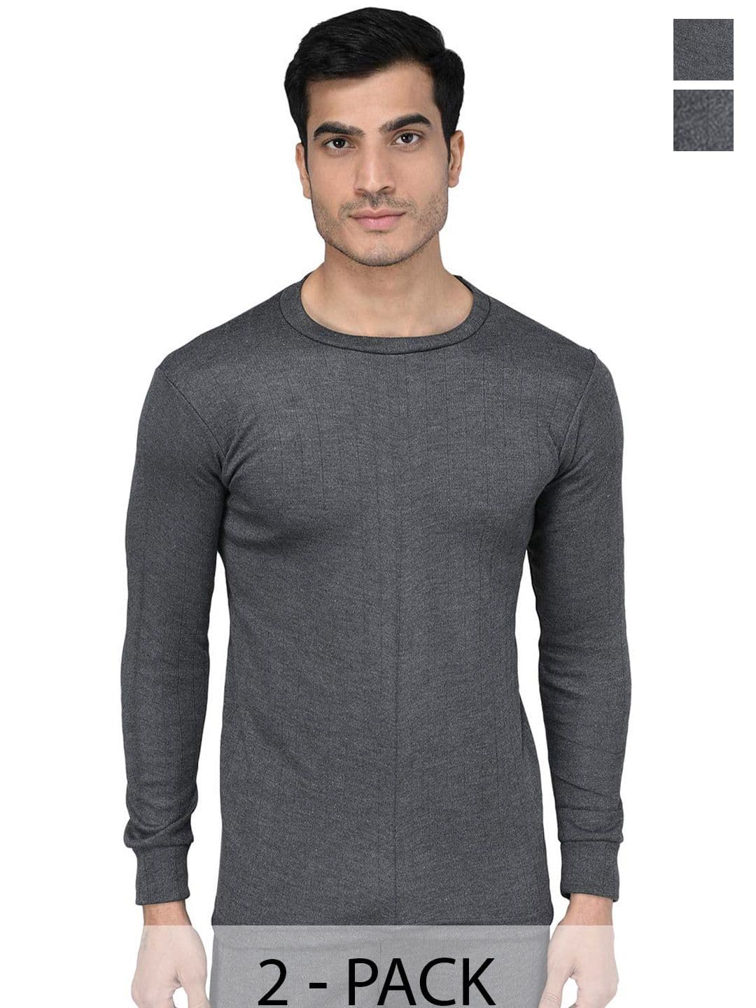 AMUL COMFY Pack of 2 Round Neck Thermal Tops - view 1