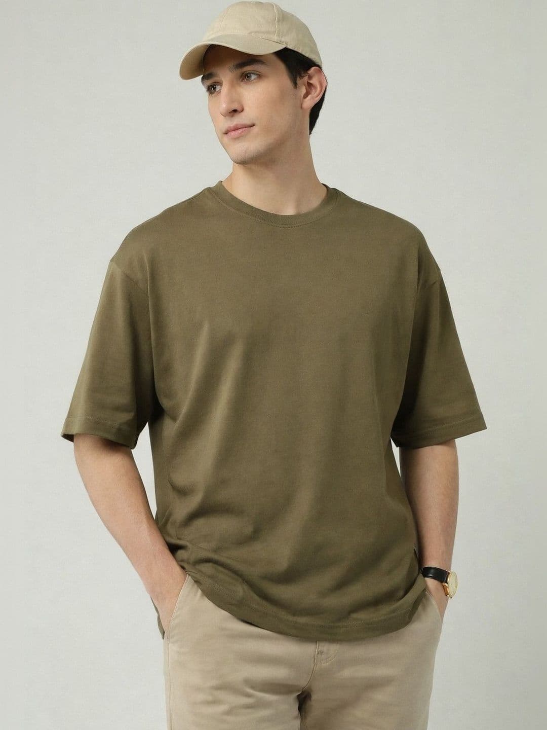 The Roadster Lifestyle Co Round Neck Oversized-Fit Tshirt - view 1