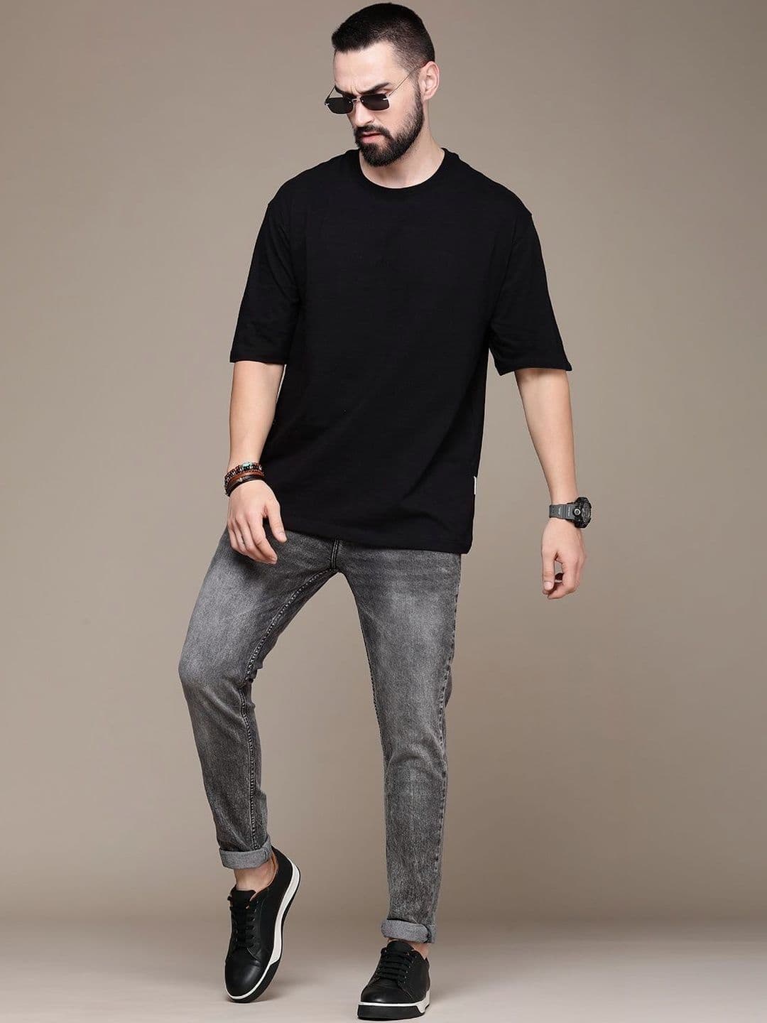 The Roadster Lifestyle Co Round Neck Oversized-Fit Tshirt - view 1
