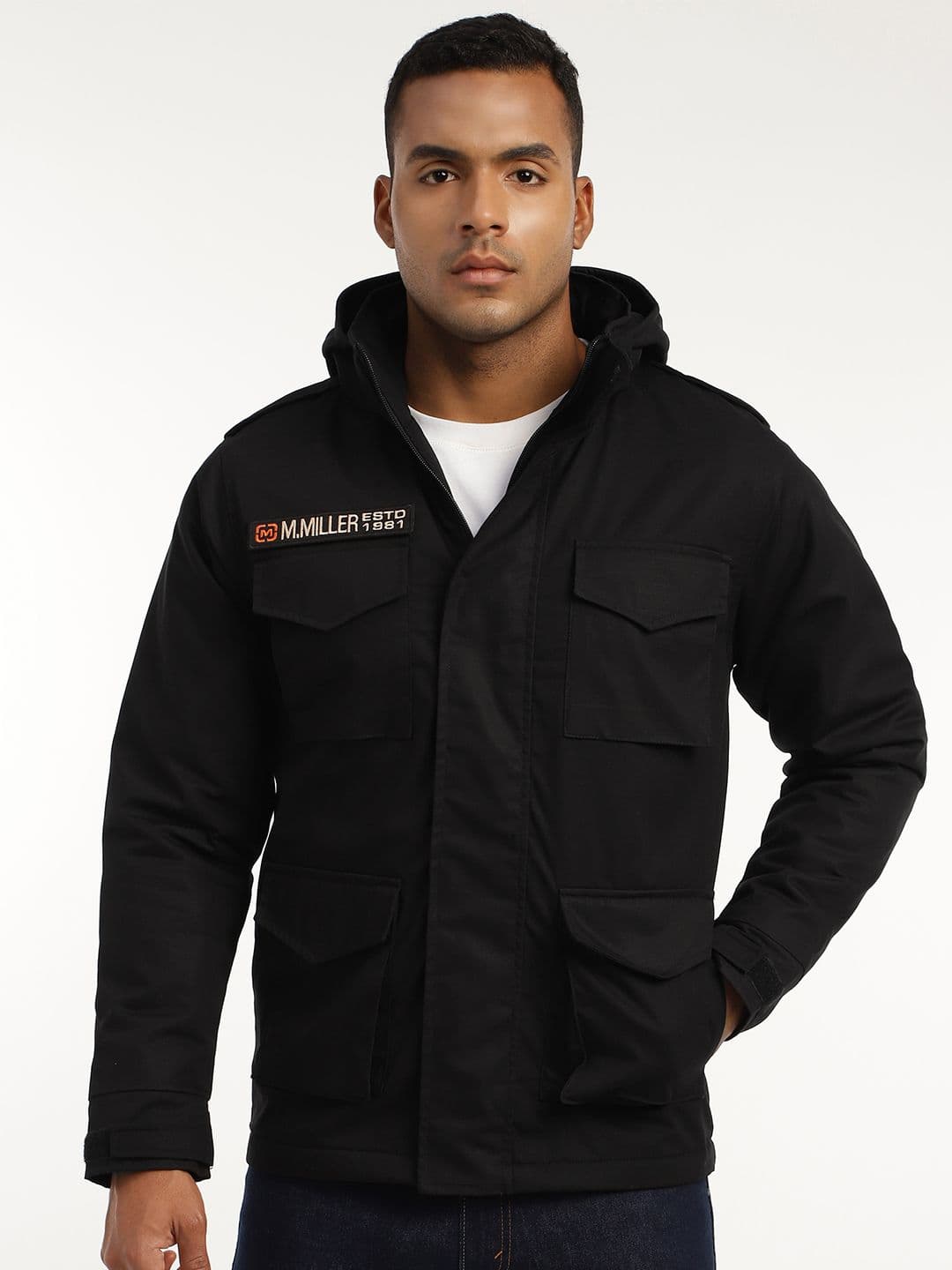 MOUNTMILLER Men's Solid M65 Ripstop Field Hooded Tactical Jacket - view 1