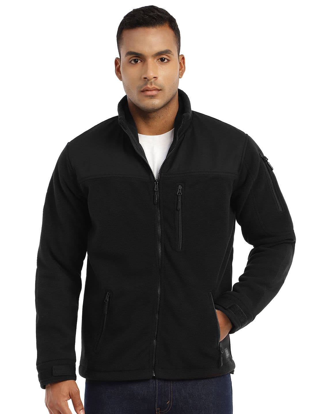 MOUNTMILLER Men's Solid Ripstop Dual Superbond HLKN Fleece Tactical Hooded Jacket - view 1