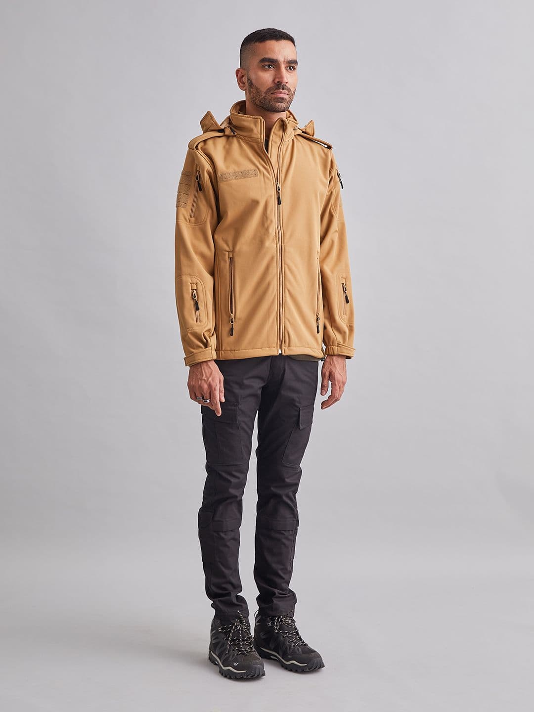 MOUNTMILLER Men's Camouflage 12 Zipper Soft Shell Dual Layered Ripstop Tactical Jacket - view 1