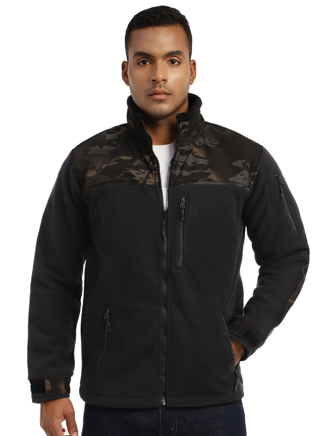 MOUNTMILLER Men's Camouflage Printed Ripstop Dual Superbond HLKN Fleece Tactical Jacket - view 1