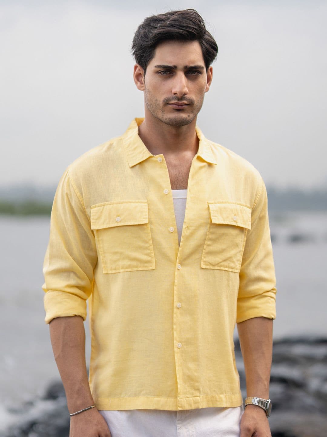 Powerlook Linen Double Lyocell Long Sleeves Shirt - view 1