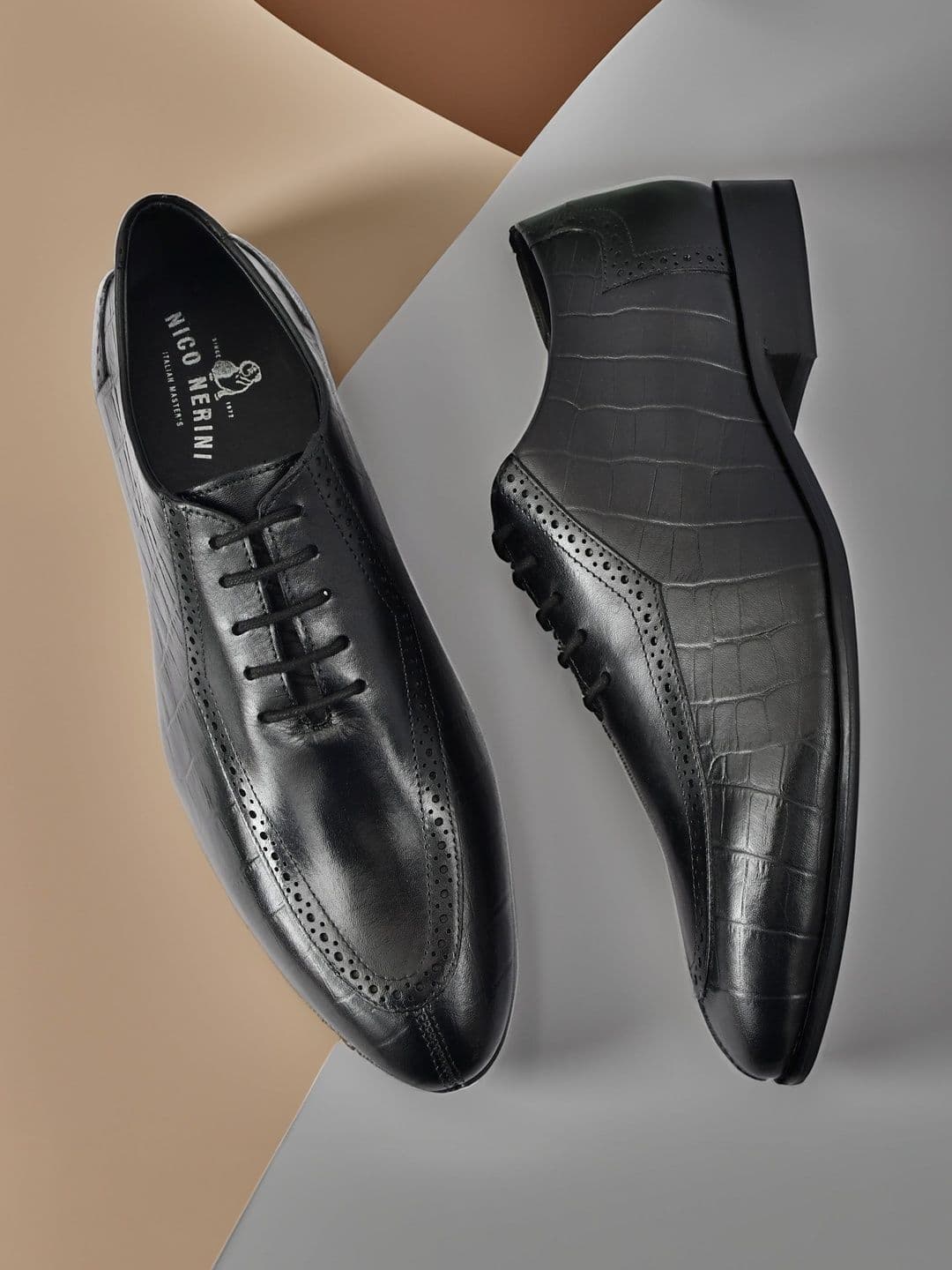 NICO NERINI Men Leather Formal Derbys - view 1