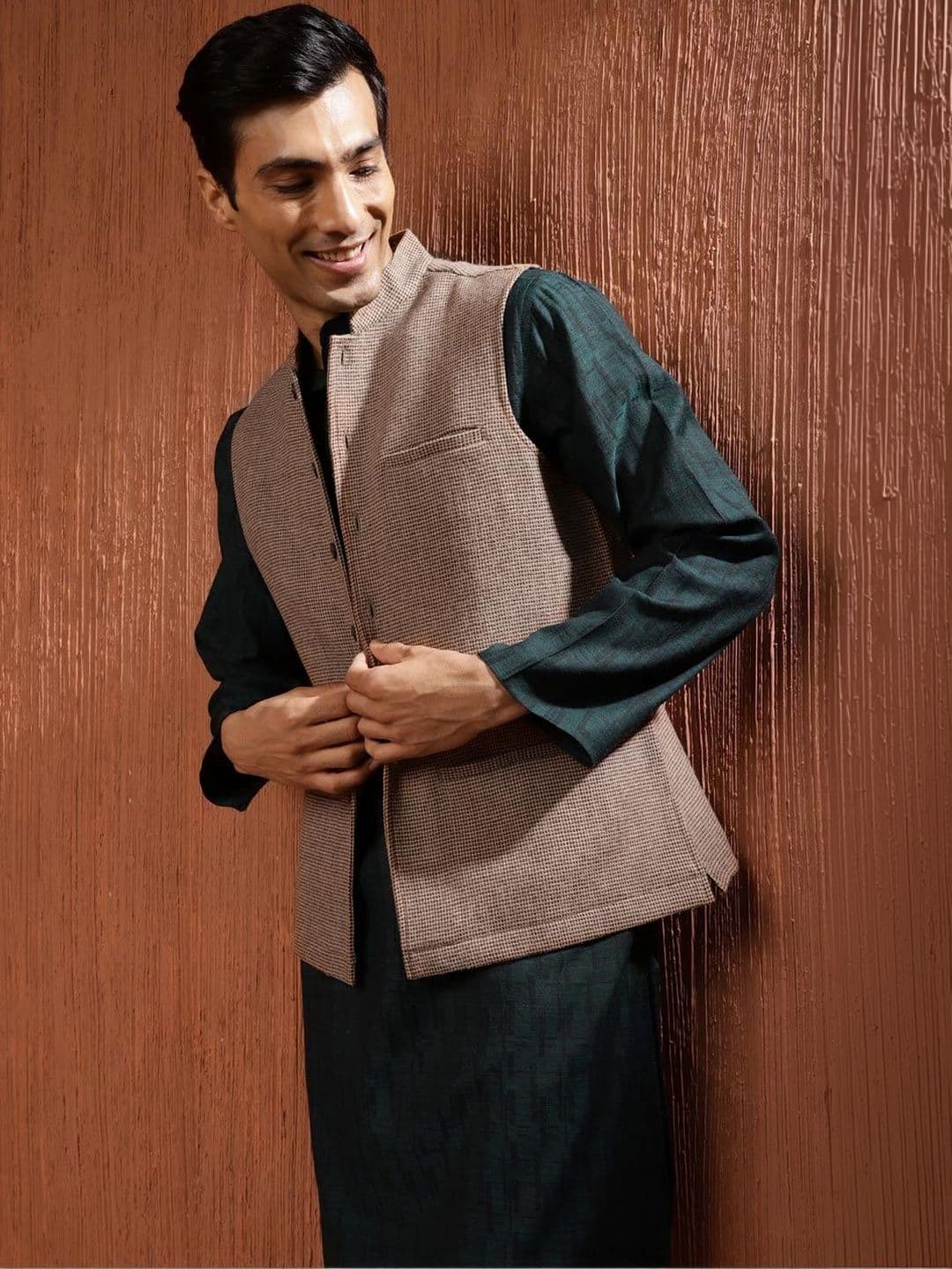 Fabindia Mandarin Collared Nehru Jackets - view 1