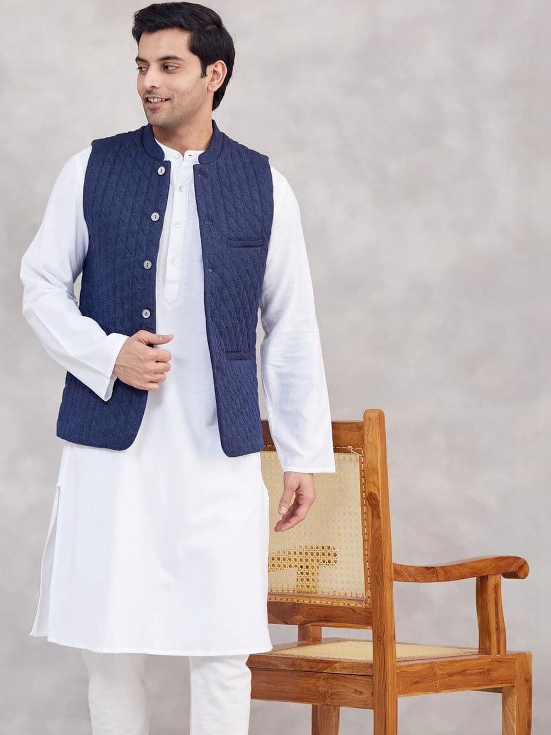 Fabindia Mandarin Collared Nehru Jackets - view 1