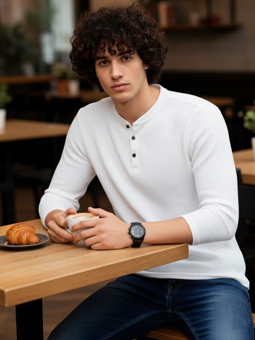 SZN Men Henley Neck T-shirt - view 1