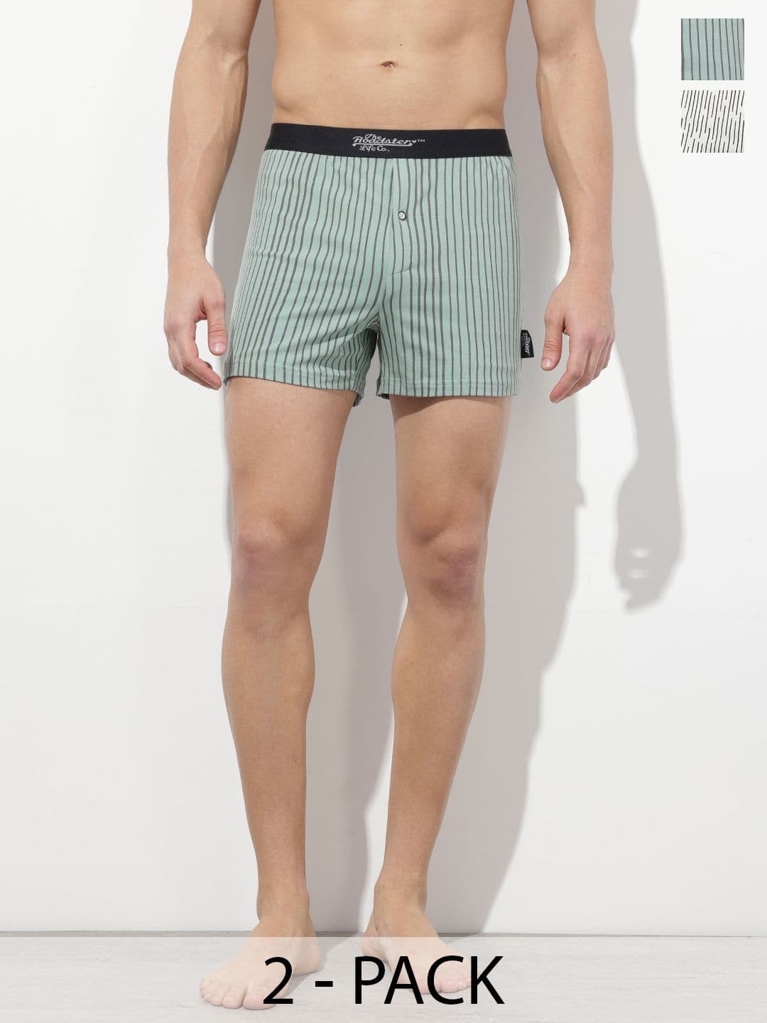 The Roadster Life Co. Men Pack Of 2 Striped Boxers - view 1