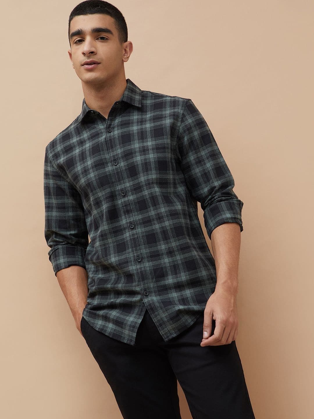 Fame Forever by Lifestyle Men Checked Casual Shirt - view 1