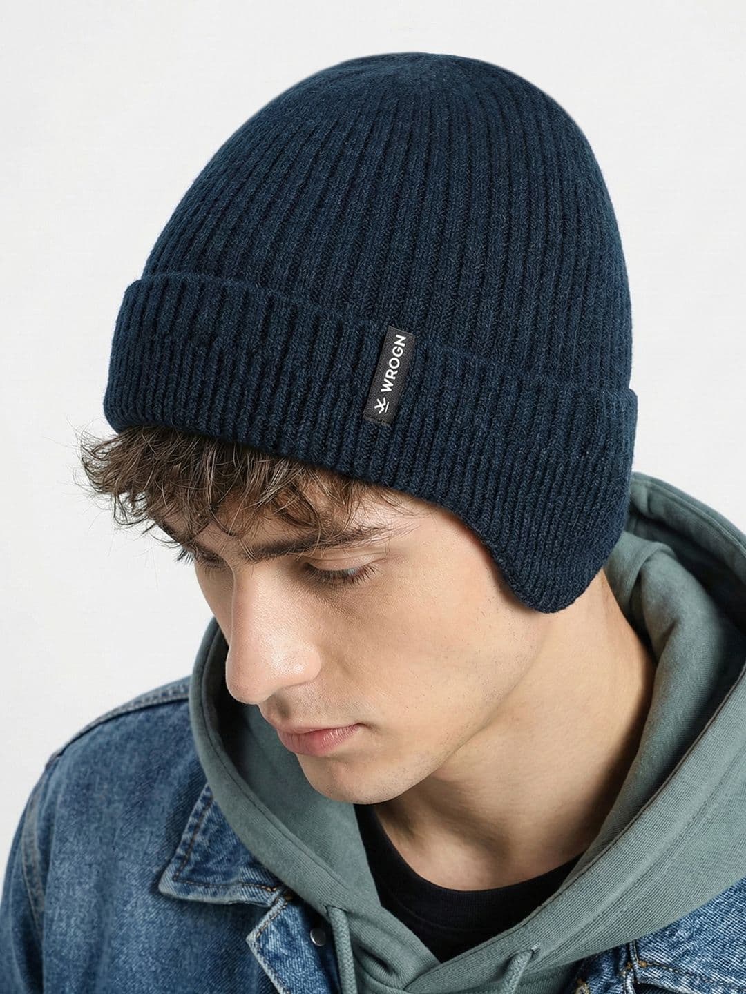 WROGN Unisex Ear Muff Ribbed Beanie - view 1