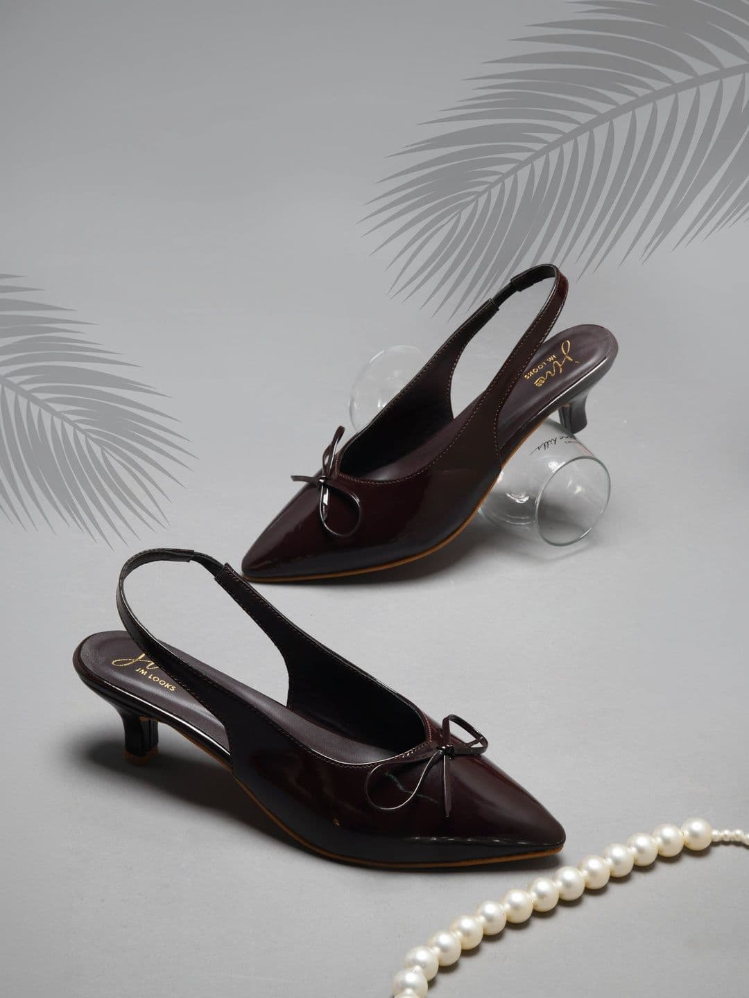 JM Looks Party Kitten Pumps with Bows - view 1