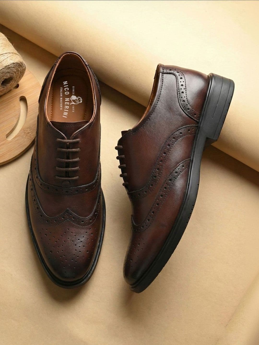 NICO NERINI Men Leather Formal Oxfords - view 1