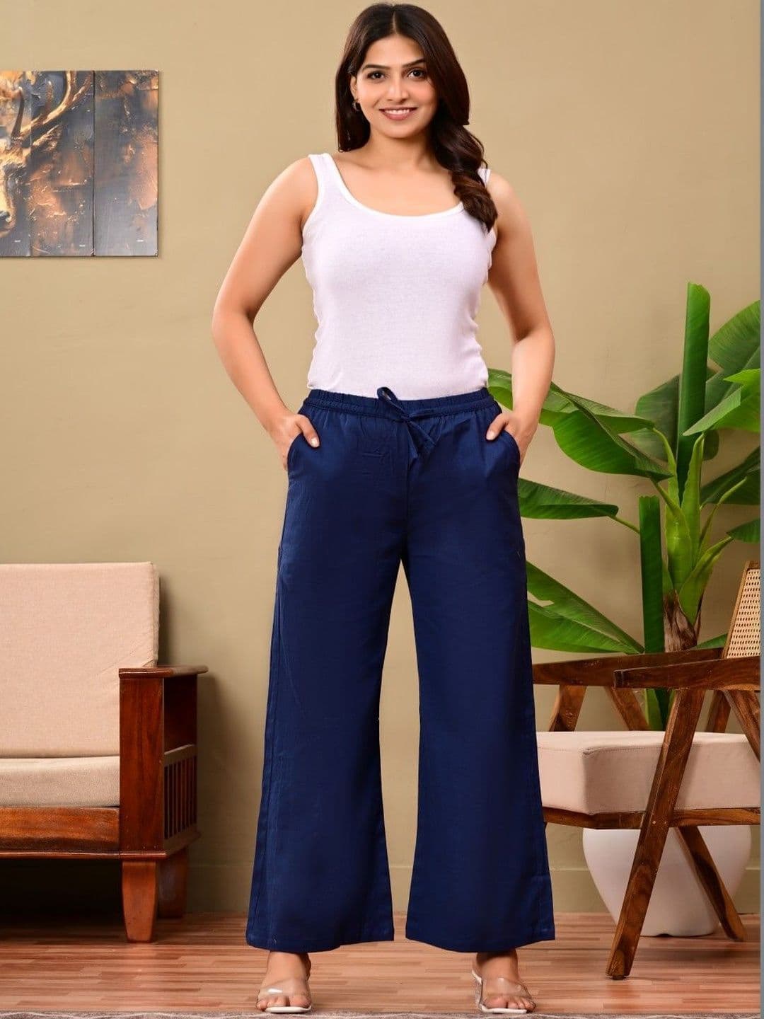 NAMA'S Women Knitted Palazzos - view 1