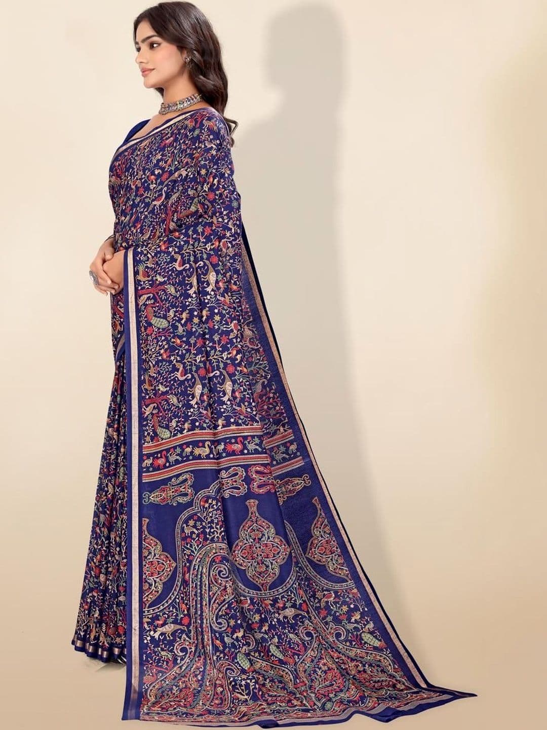 Swaraas Paisley Silk Blend Saree - view 1