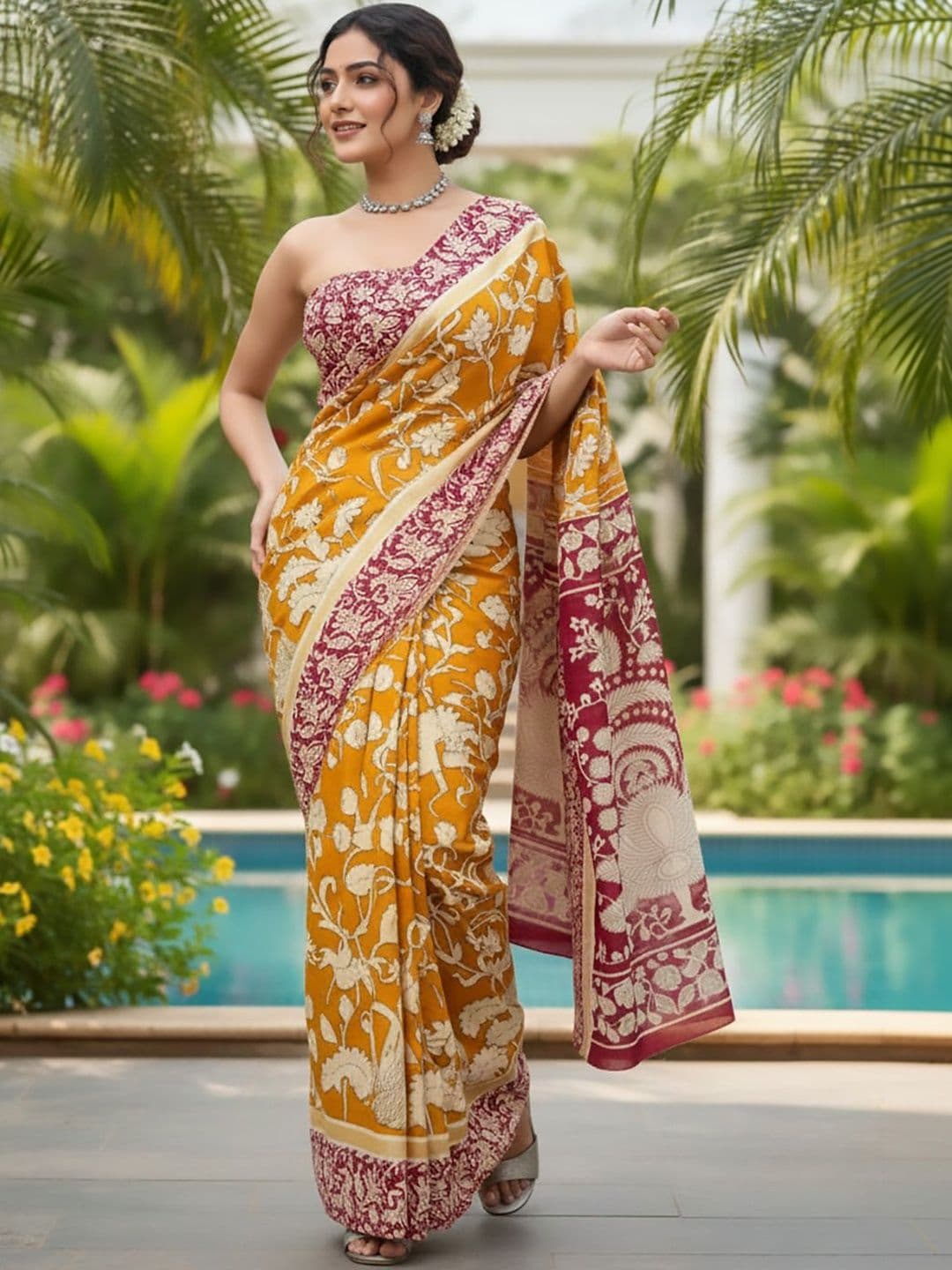 Urban Pallu Ethnic Motifs Pure Cotton Saree - view 1