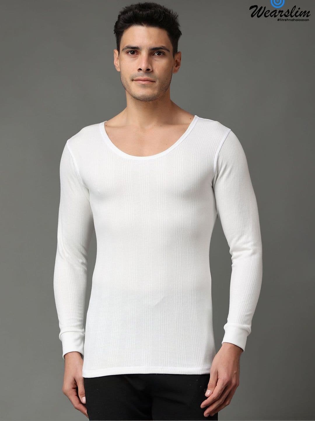 Wearslim Cotton Round Neck Thermal Tops - view 1