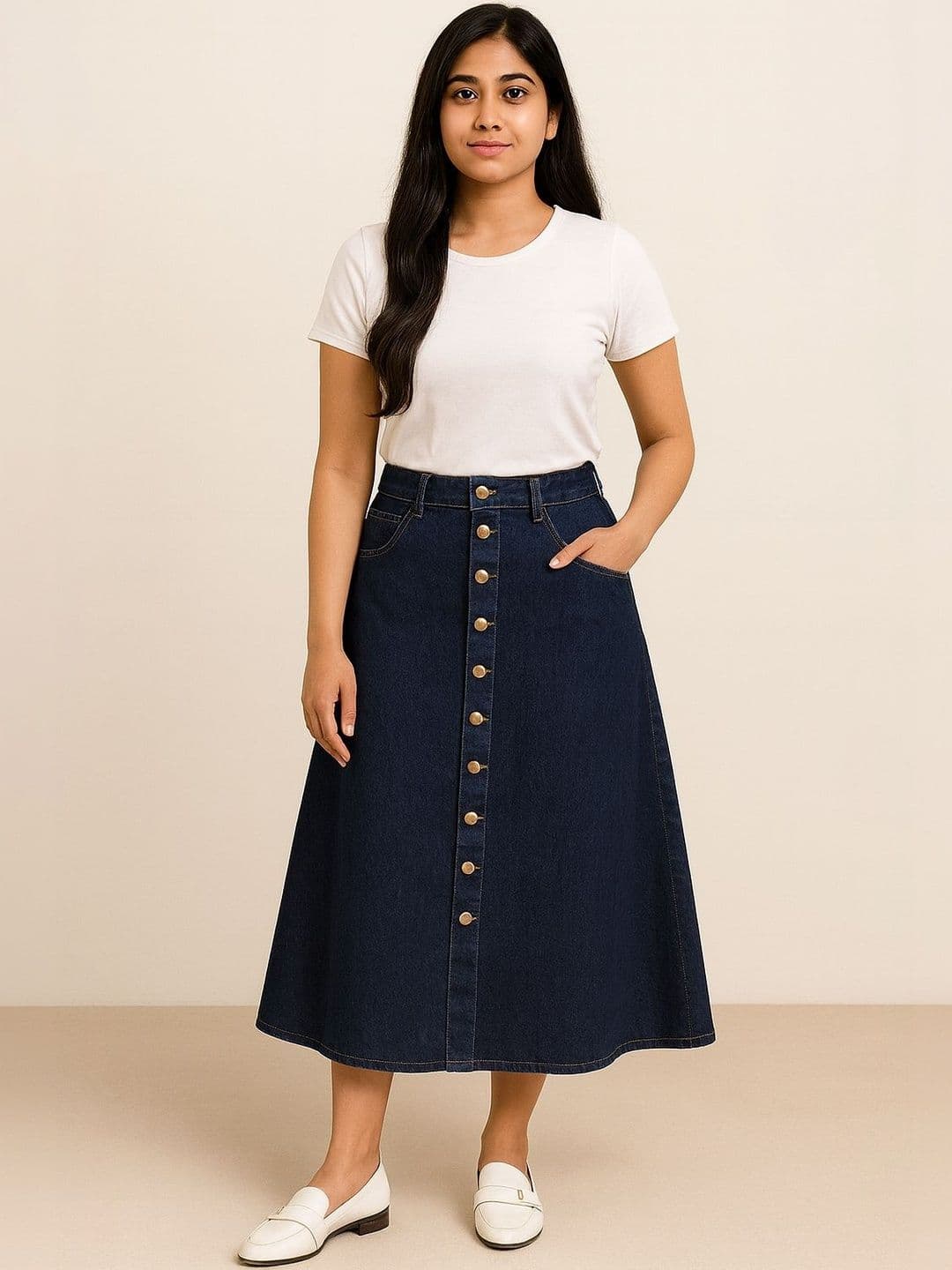 Tripursundari Fashion A-Line Maxi Skirt - view 1