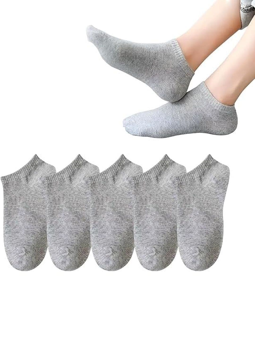 TENDSY Men Pack Of 5 Cotton Ankle Length Socks - view 1
