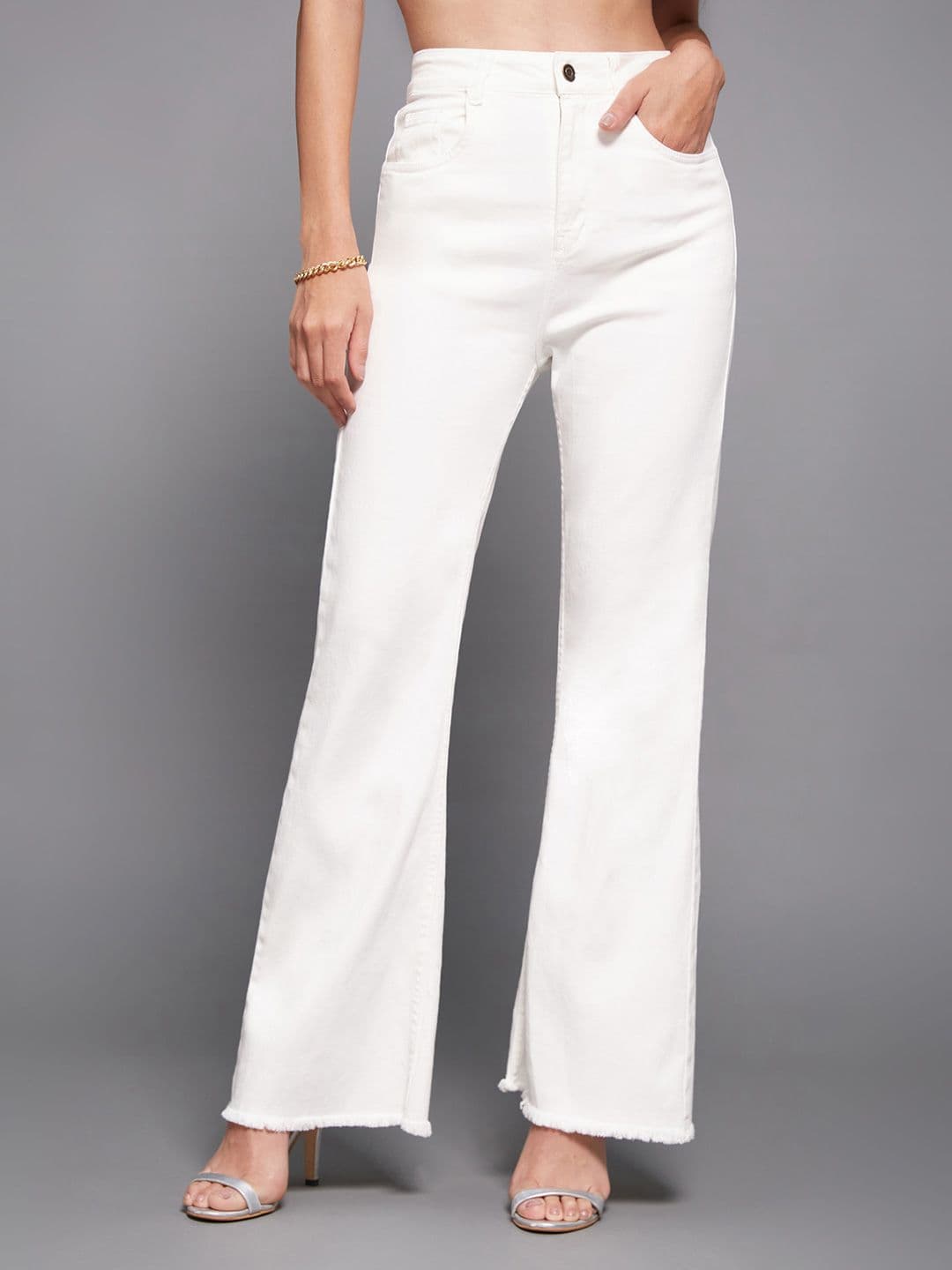 Miss Chase Women Bootcut High-Rise Light Fade Stretchable Jeans - view 1