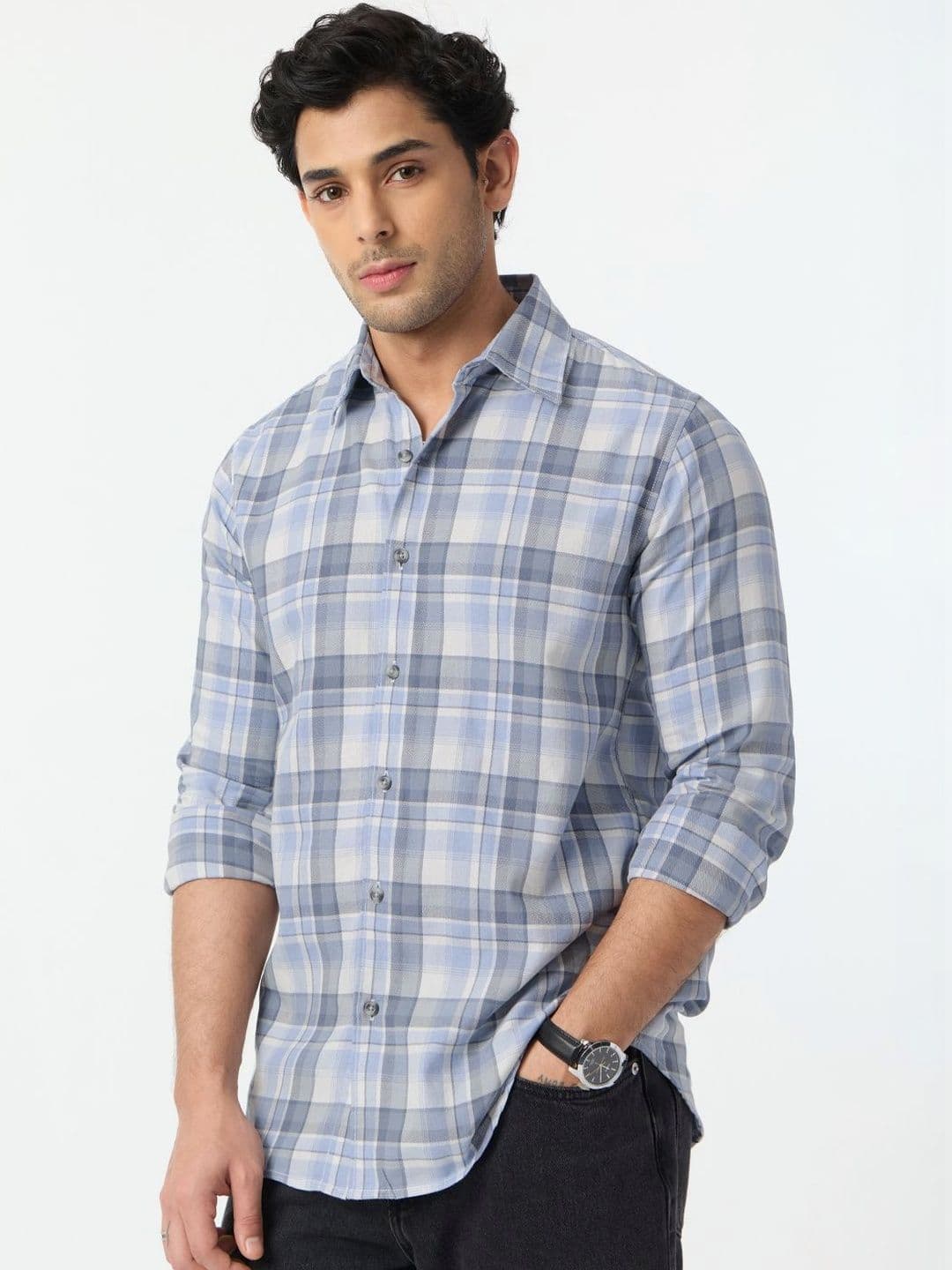 The Souled Store Men Slim Fit Checked Multi Shirts - view 1