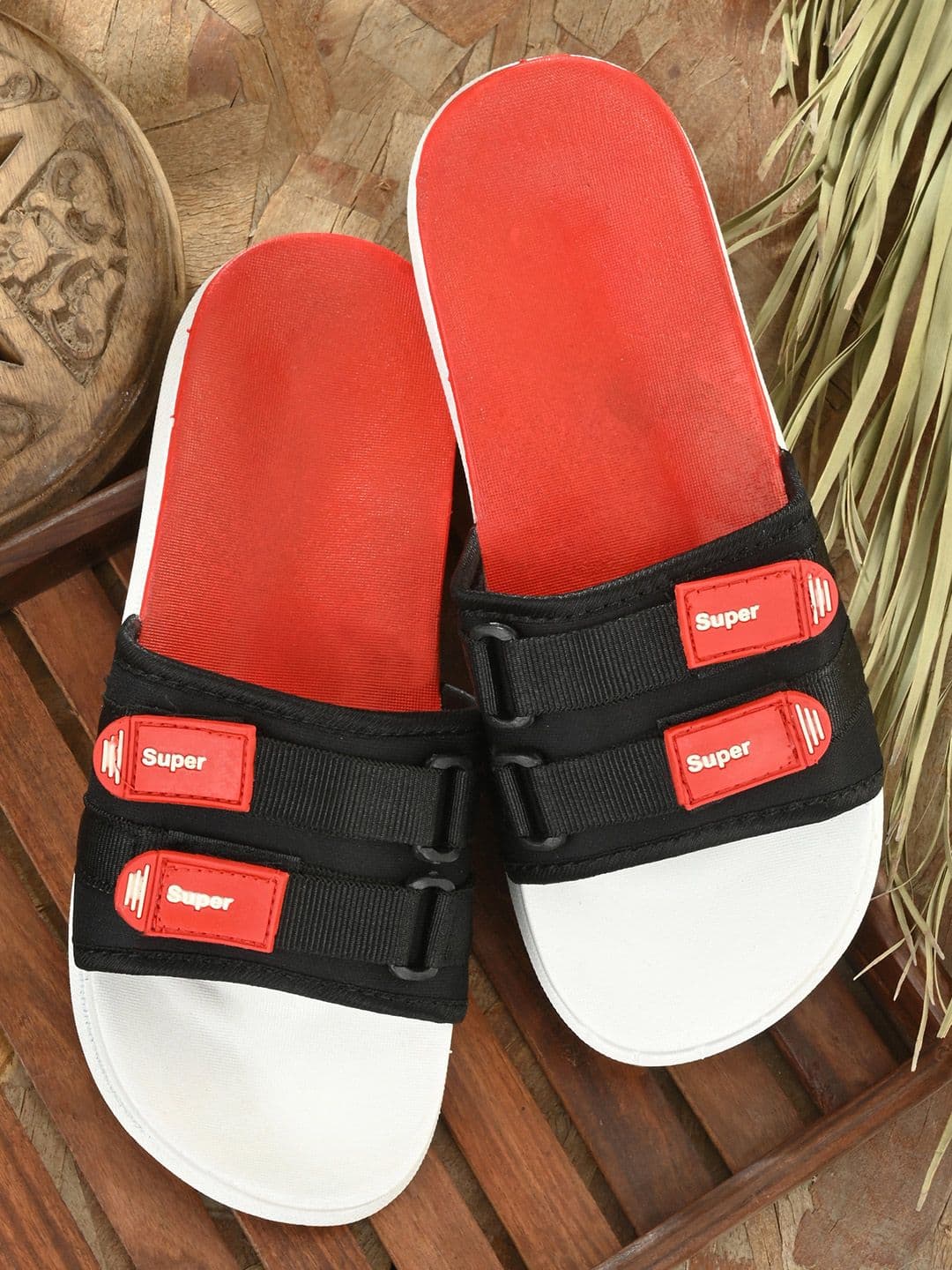 Shoe Island Men Silicon Strap SLP_SUPR Red PVC Shoes - view 1