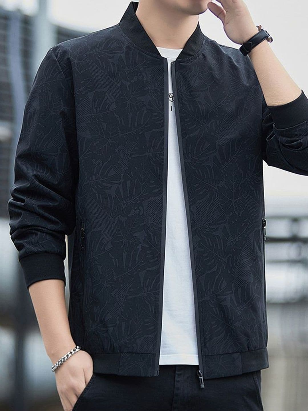 StyleCast x Revolte Men Floral Windcheater Outdoor Tailored Jacket - view 1