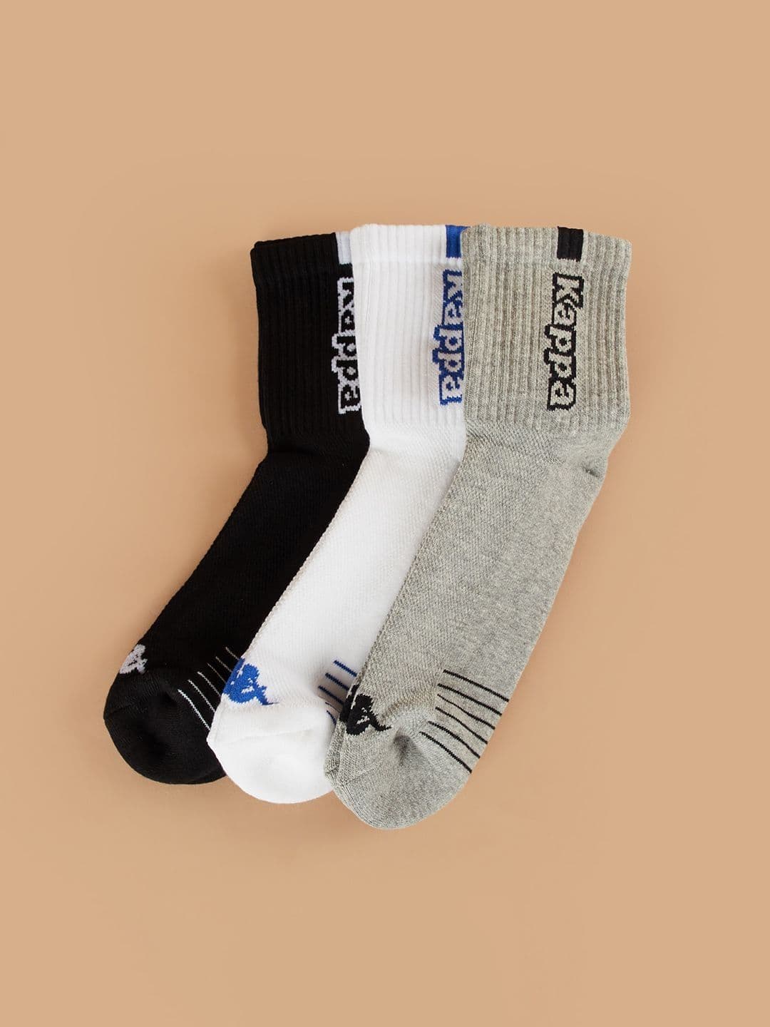 Kappa Men Pack Of 3 Cotton Ankle Length Socks - view 1