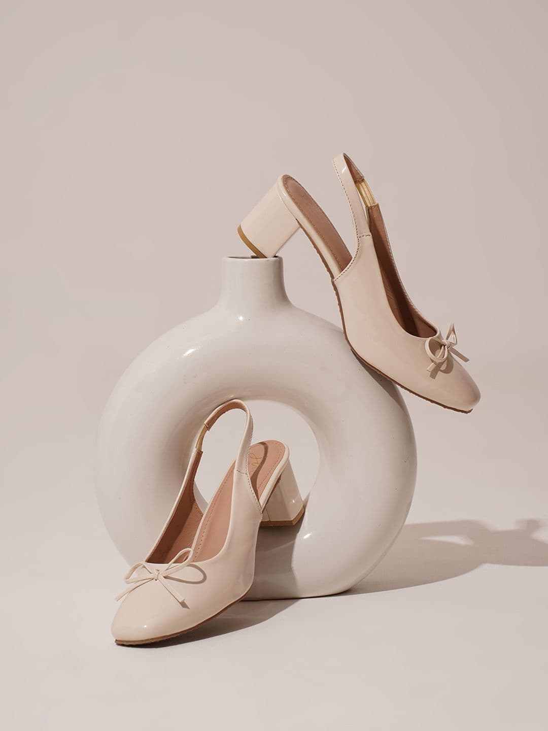 JM Looks Block Pumps with Bows - view 1