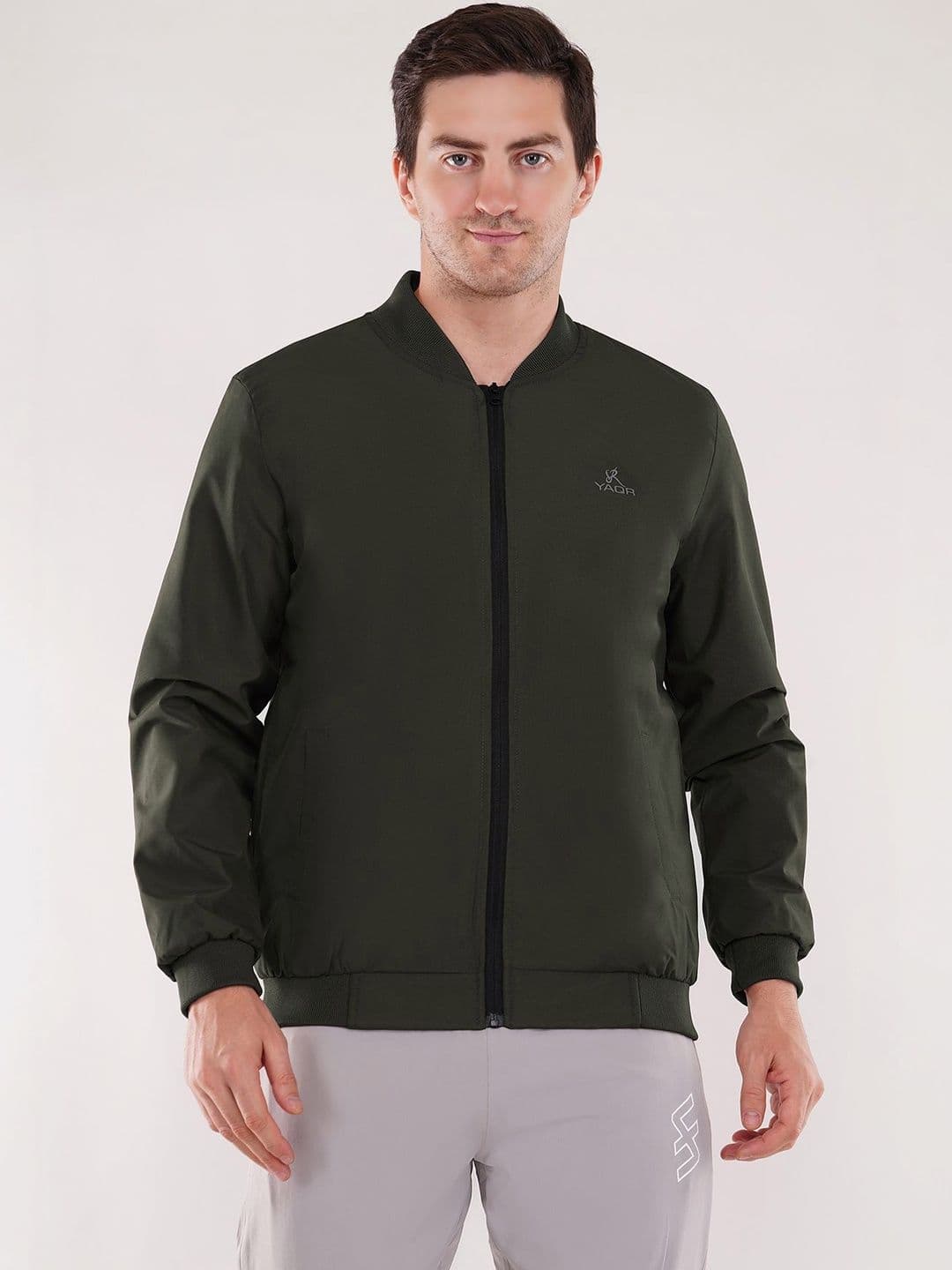 YAQR Men Lightweight Bomber Jacket - view 1