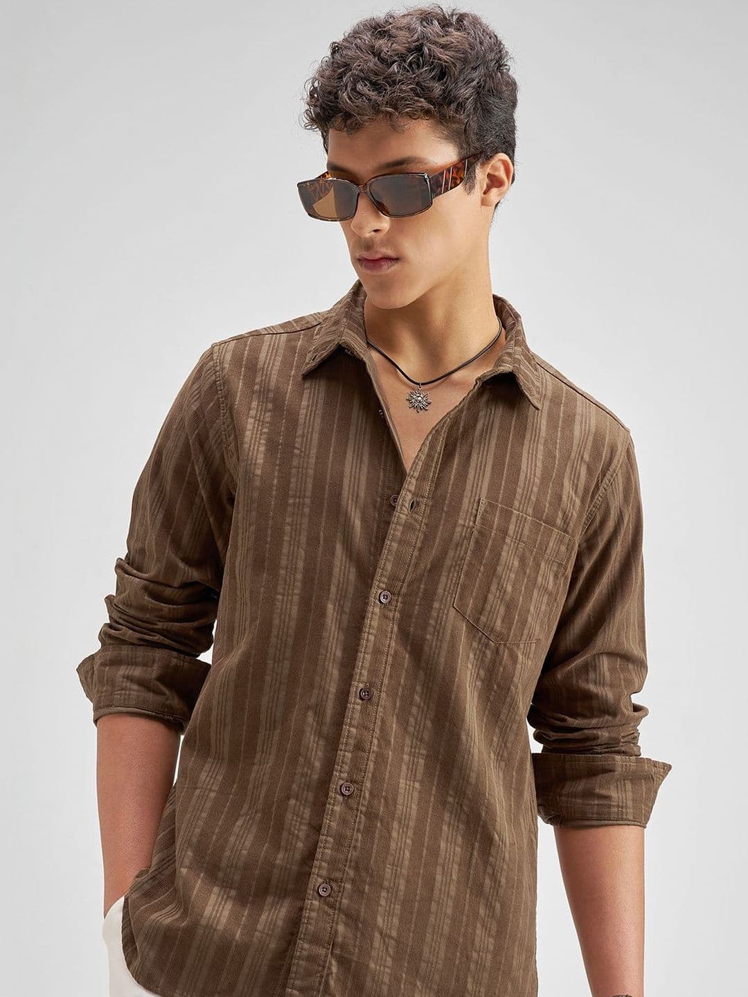 HIGHLANDER Men Slim Fit Striped Casual Shirt - view 1