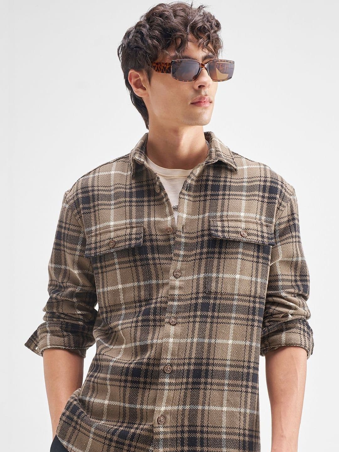 HIGHLANDER Men Tartan Checks Checked Casual Shirt - view 1