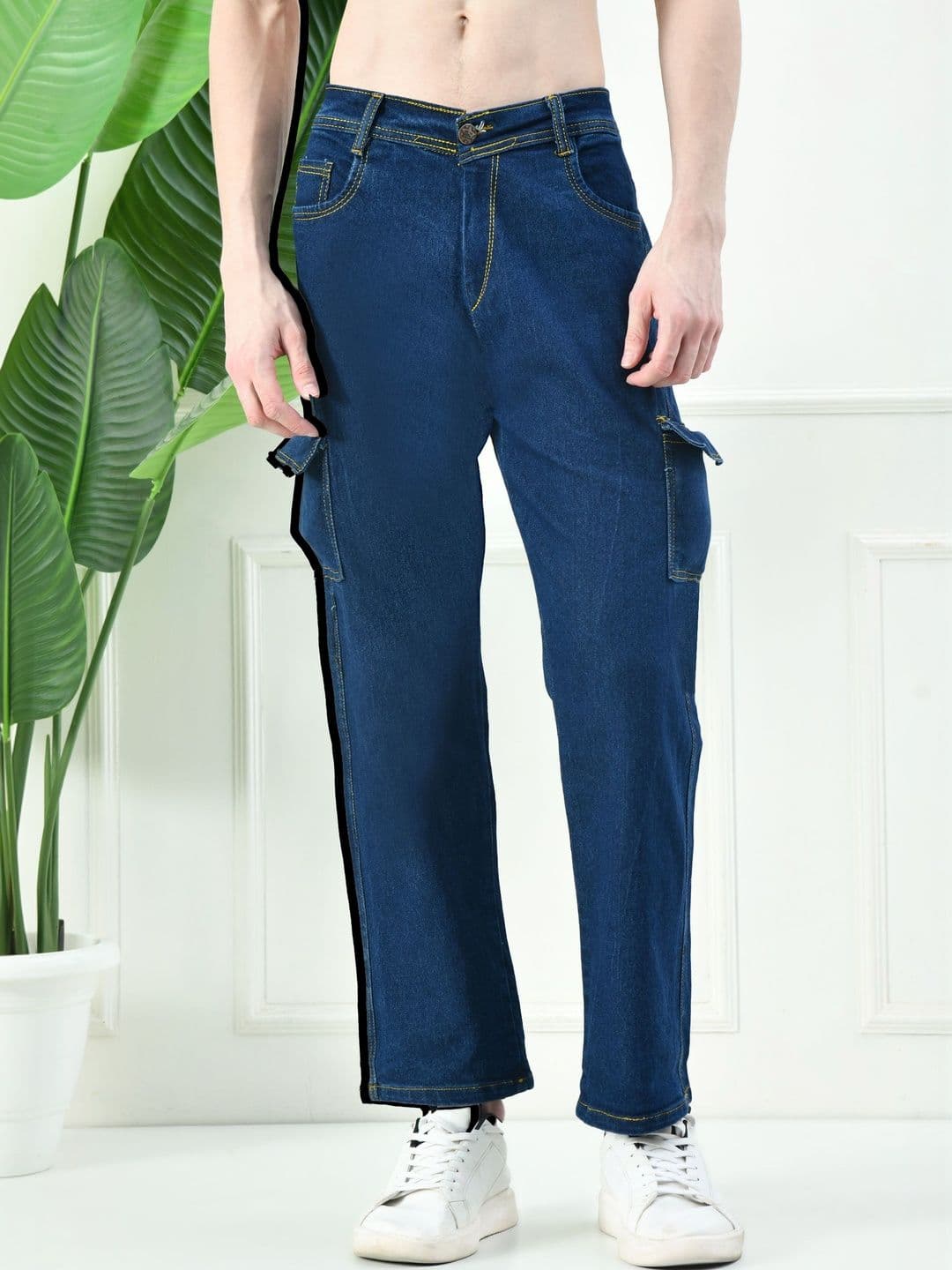 Moda Rapido Men Classic Relaxed Fit Mid-Rise Stretchable Jeans - view 1