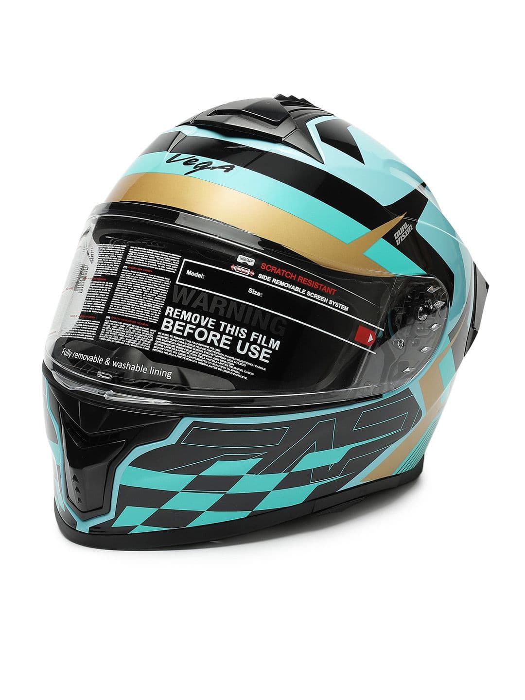 VEGA Zap DV Alliance ISI and DOT Certified Full Face Helmet