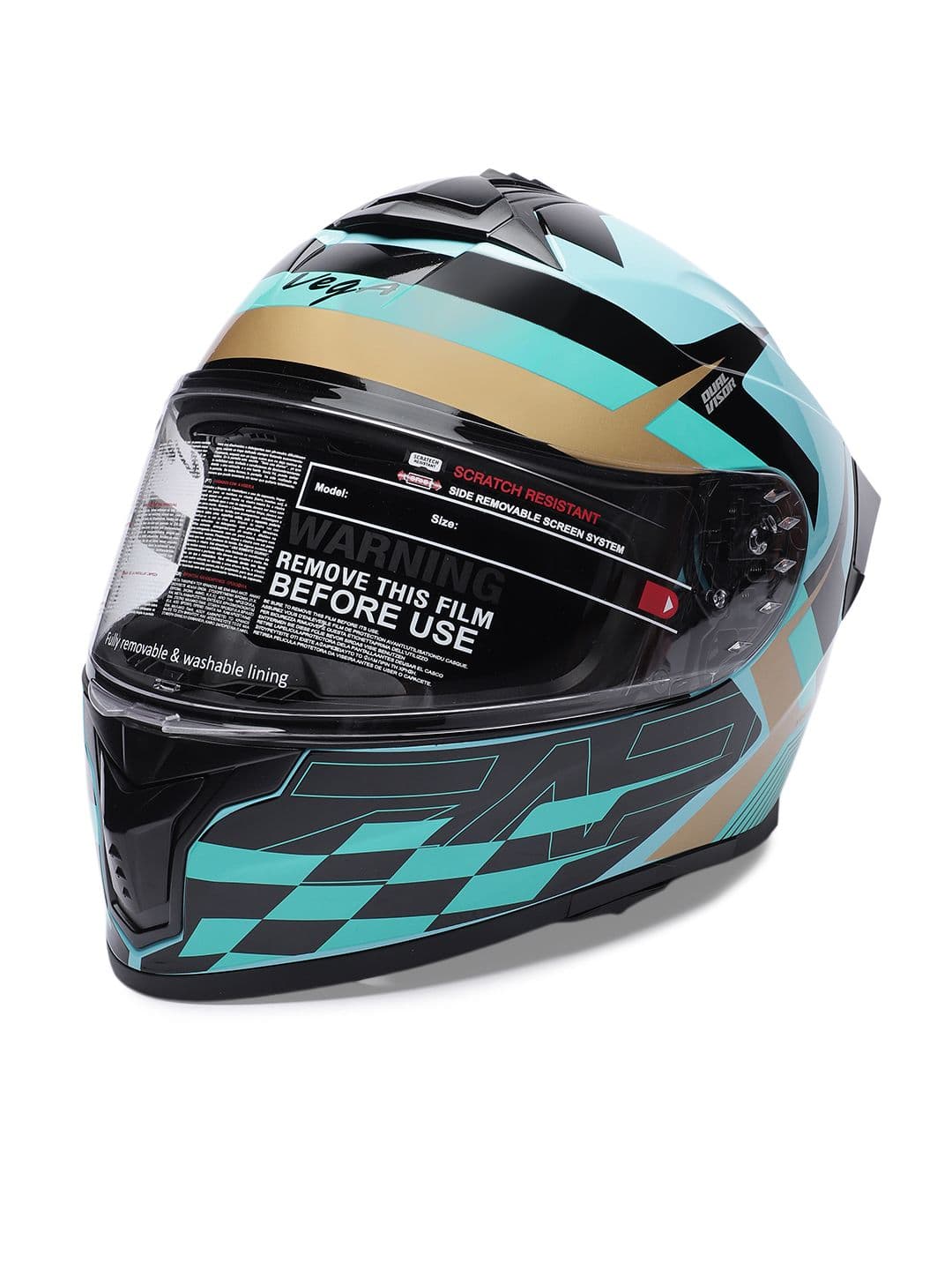 VEGA Zap DV Alliance ISI and DOT Certified Full Face Helmet