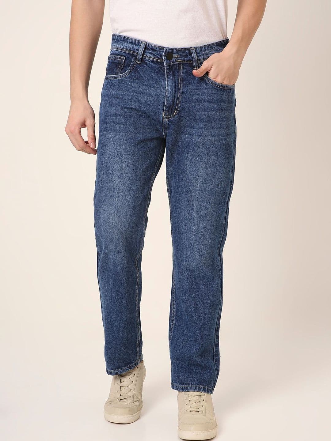 Blnk Men Relaxed Fit Mid-Rise Light Fade Jeans - view 1