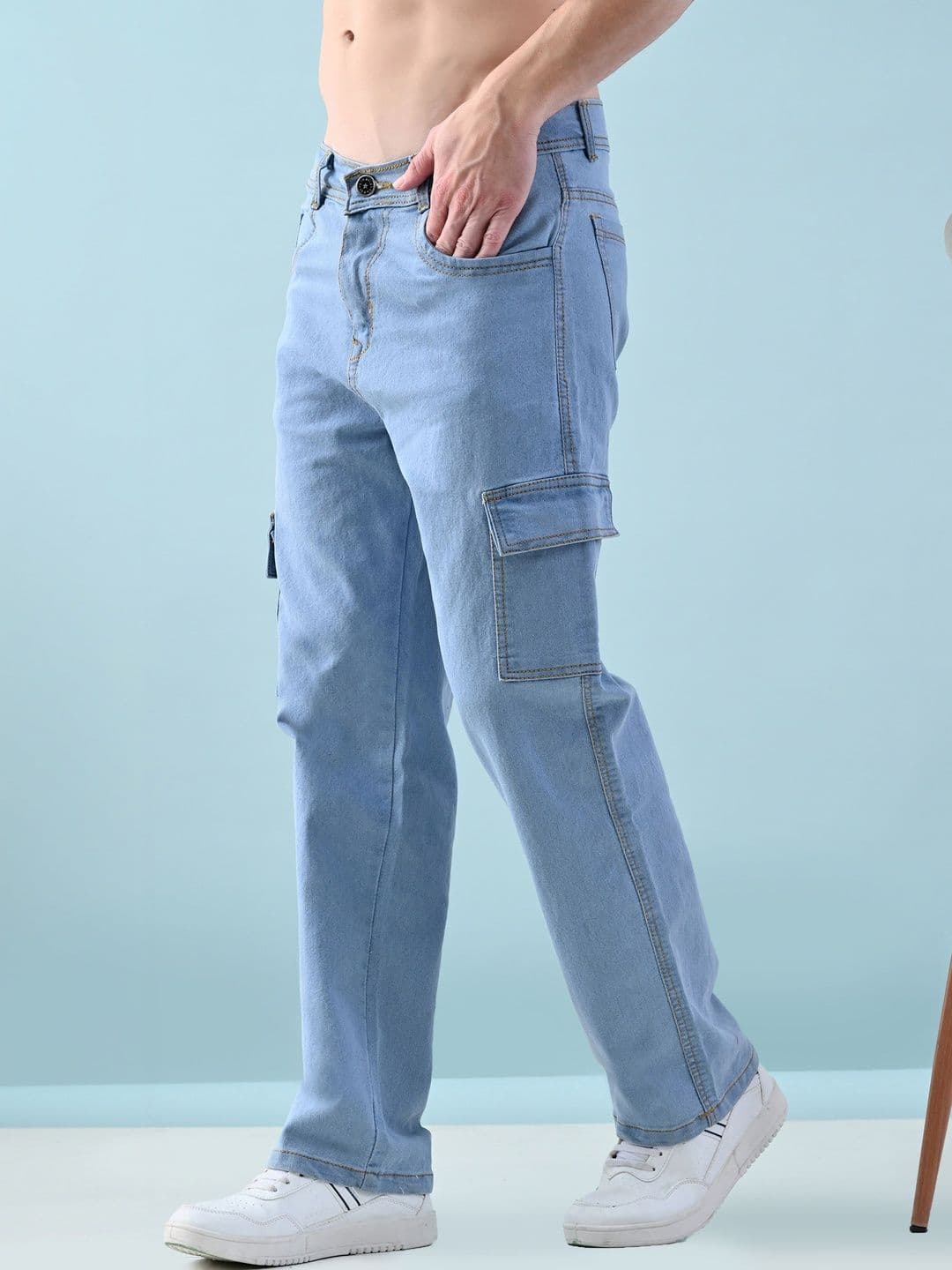 Moda Rapido Men Classic Regular Fit Mid-Rise Light Fade Stretchable Jeans - view 1