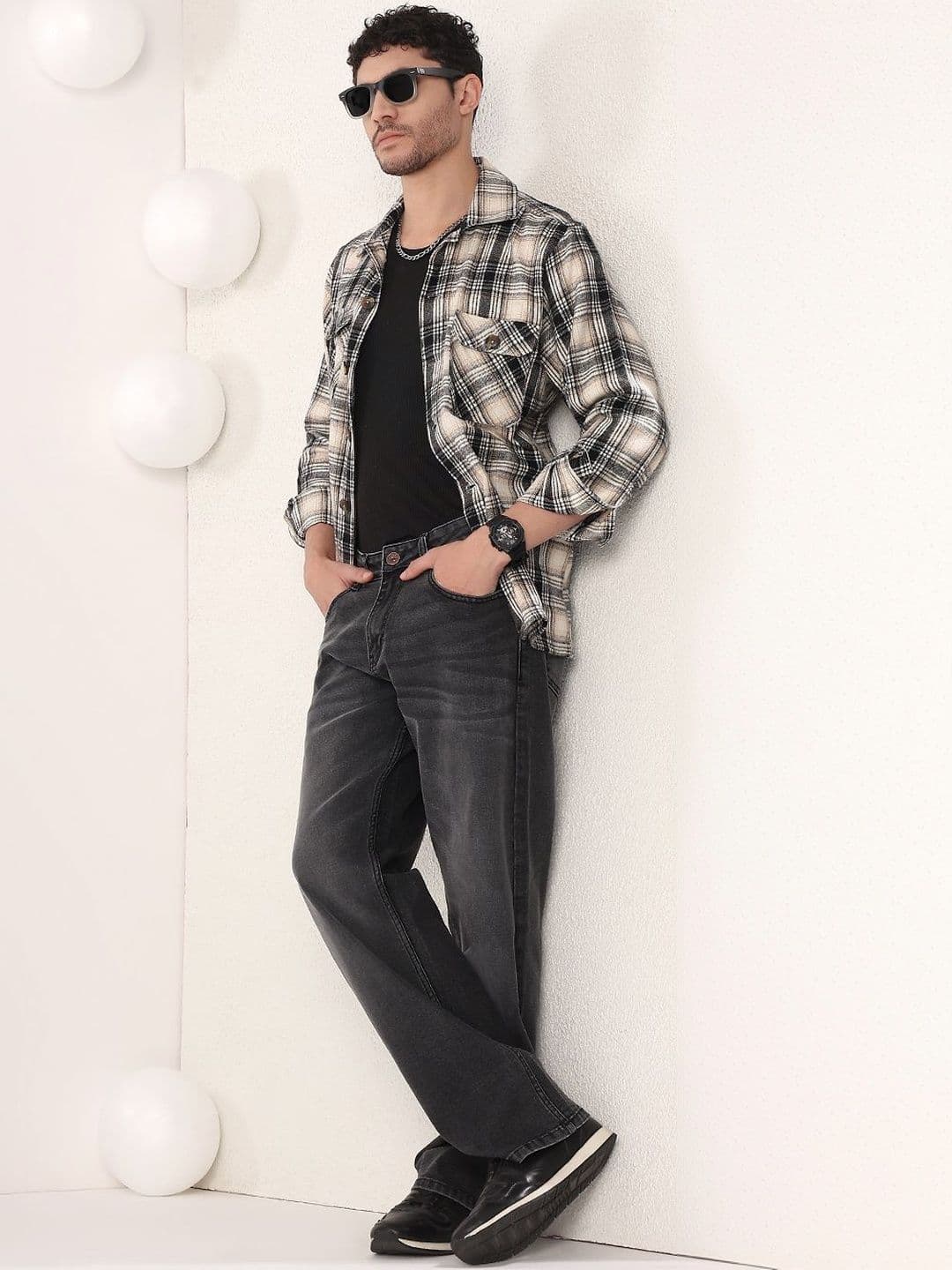 Kotty Men Stylish Check Flannel Shacket - view 1