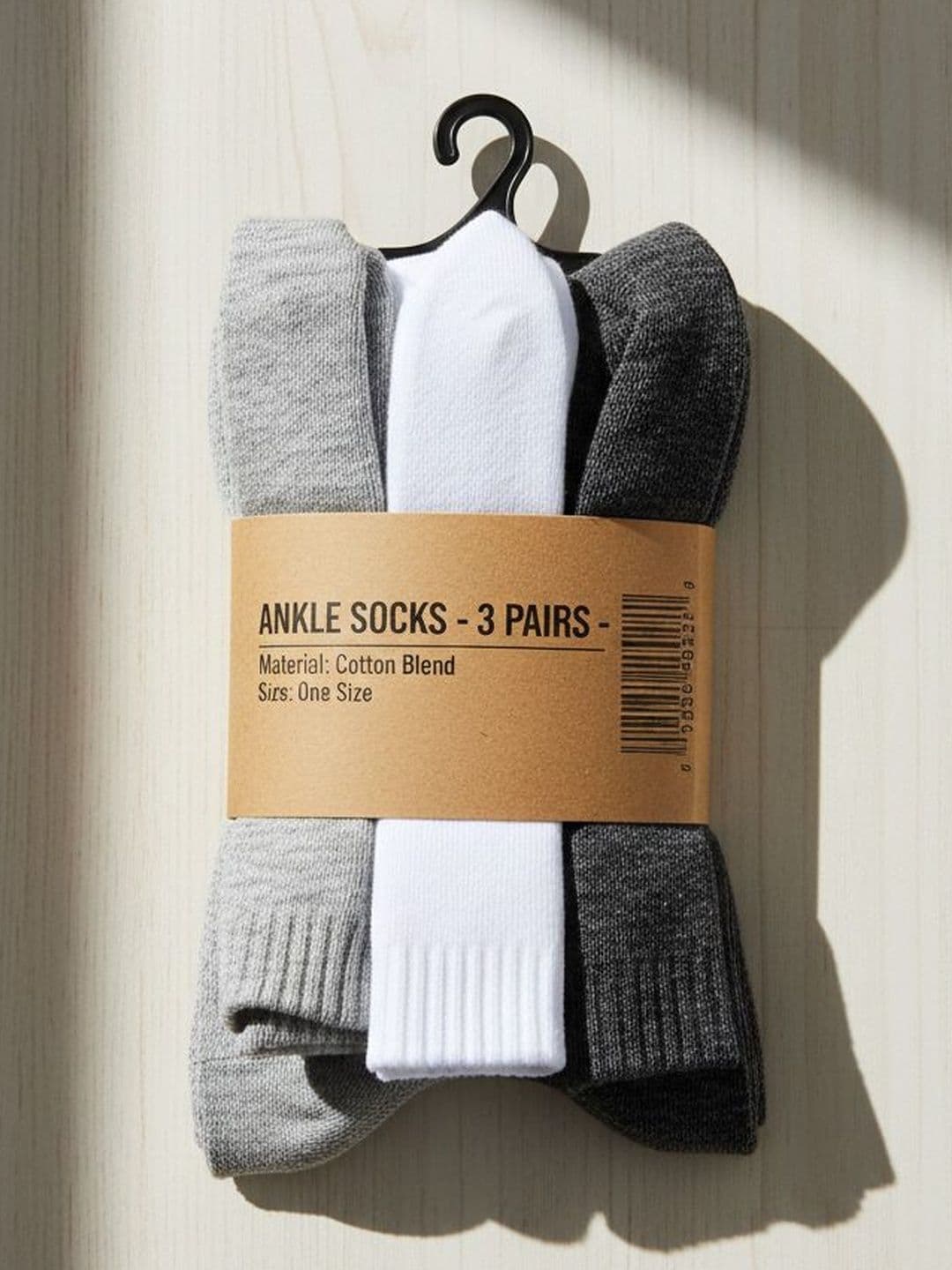 Moda Rapido Men Pack Of 3 Cotton Ankle-Length Socks - view 1
