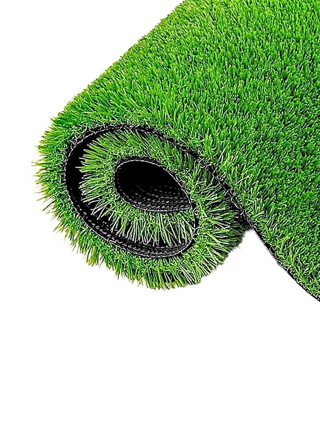 vstucart Green Textured Anti-Skid High Density Artificial Grass Carpet Mat - view 1