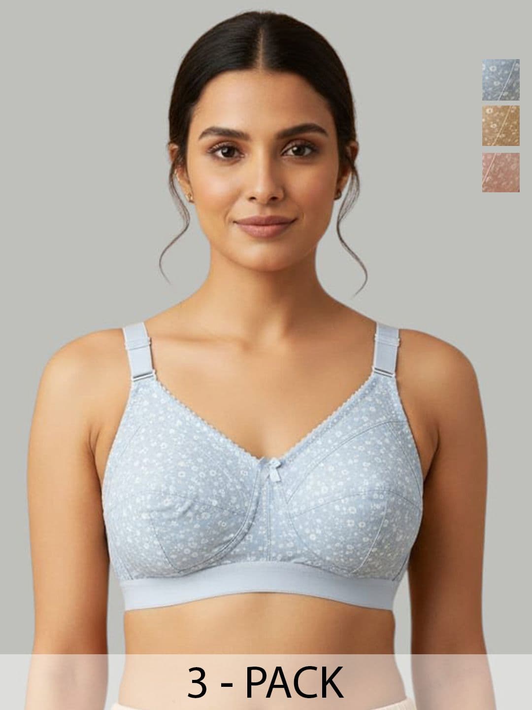 Sutjena Pack Of 3 Floral Bra Full Coverage - view 1