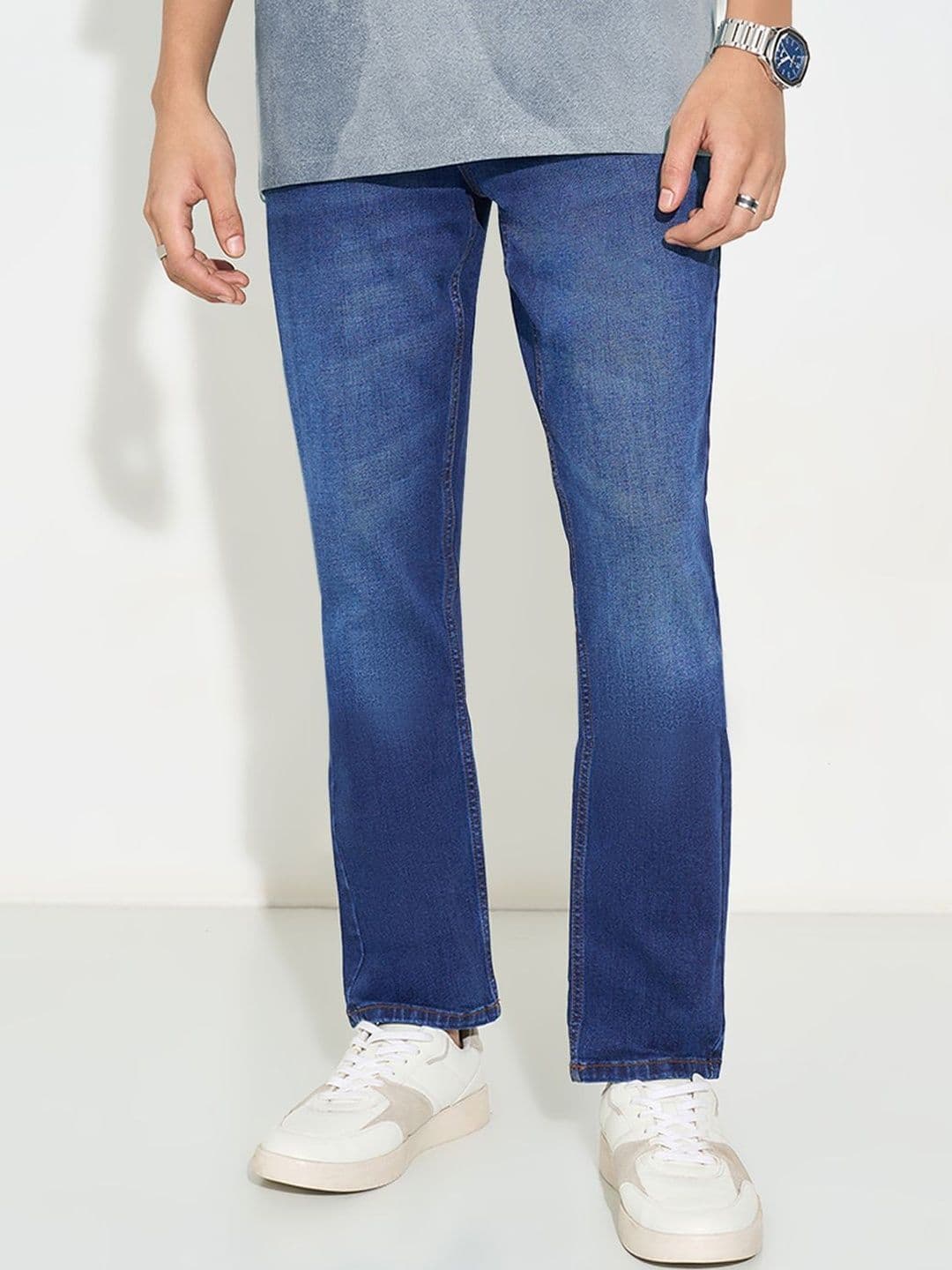 SF JEANS by Pantaloons Men Slim Fit Mid-Rise Light Fade Jeans - view 1