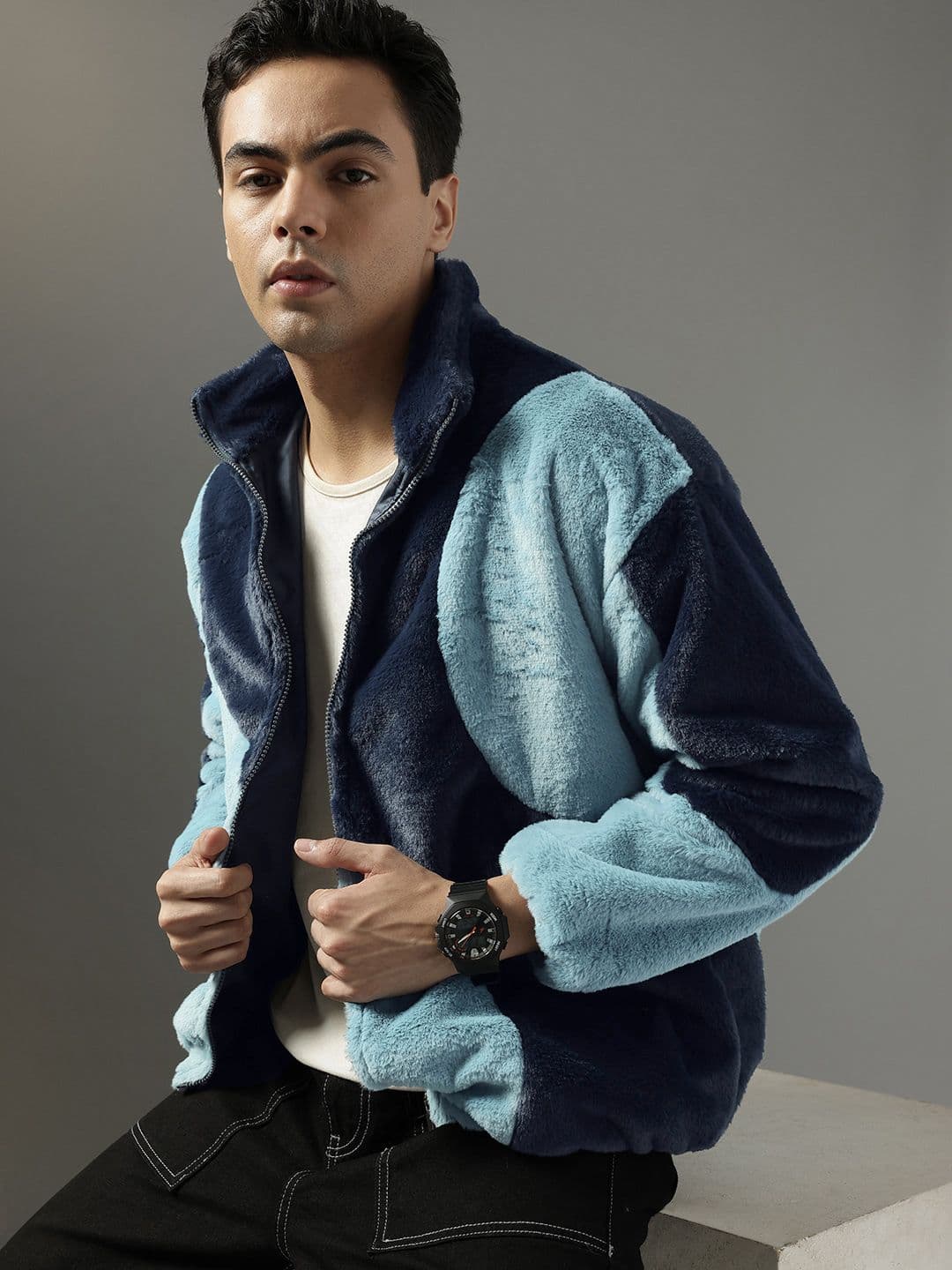 FCUK Colourblocked Oversized Tailored Jacket - view 1