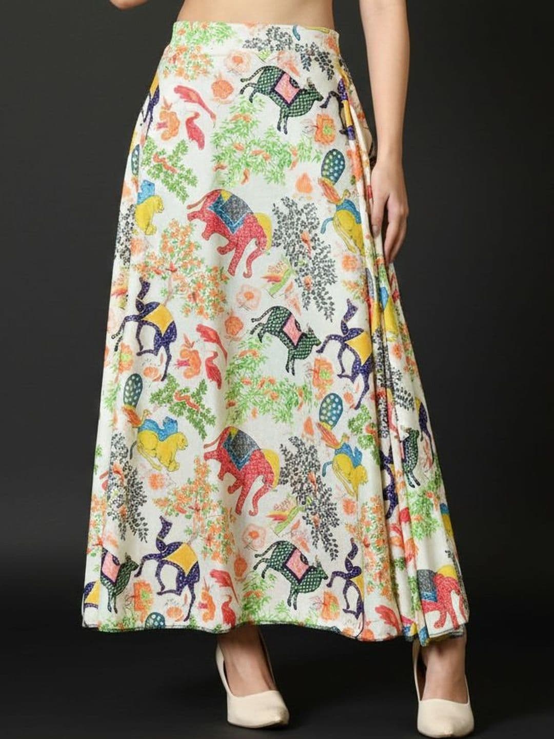 Vagisha Printed Flared Maxi Skirts - view 1