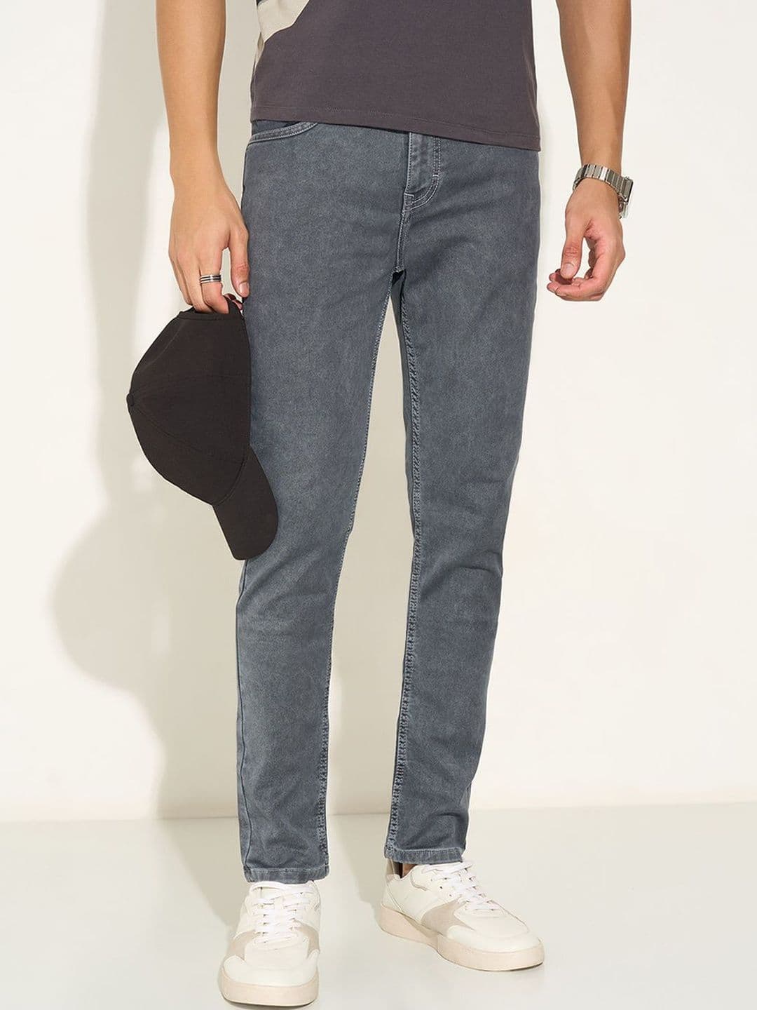 SF JEANS by Pantaloons Men Skinny Fit Mid-Rise Light Fade Jeans - view 1