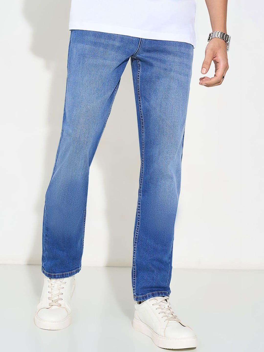 SF JEANS by Pantaloons Men Slim Fit Mid-Rise Light Fade Jeans - view 1