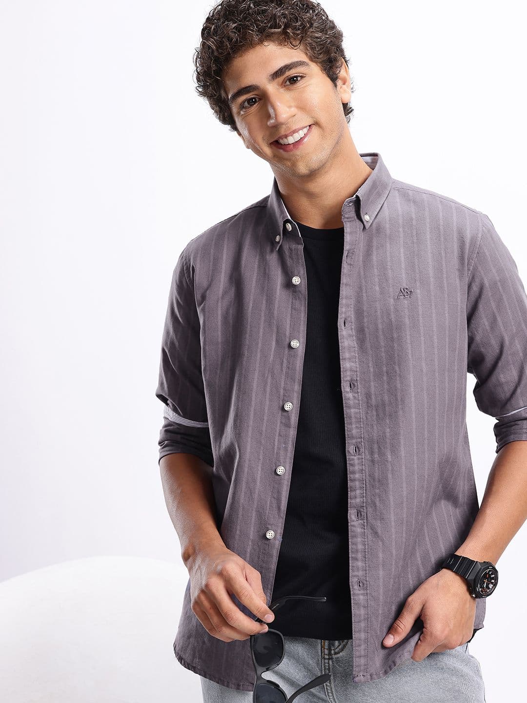 Aeropostale Striped Pure Cotton Casual Shirt - view 1